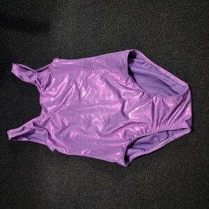 Kids Gymnastics Shiny Purple Leotard 4T